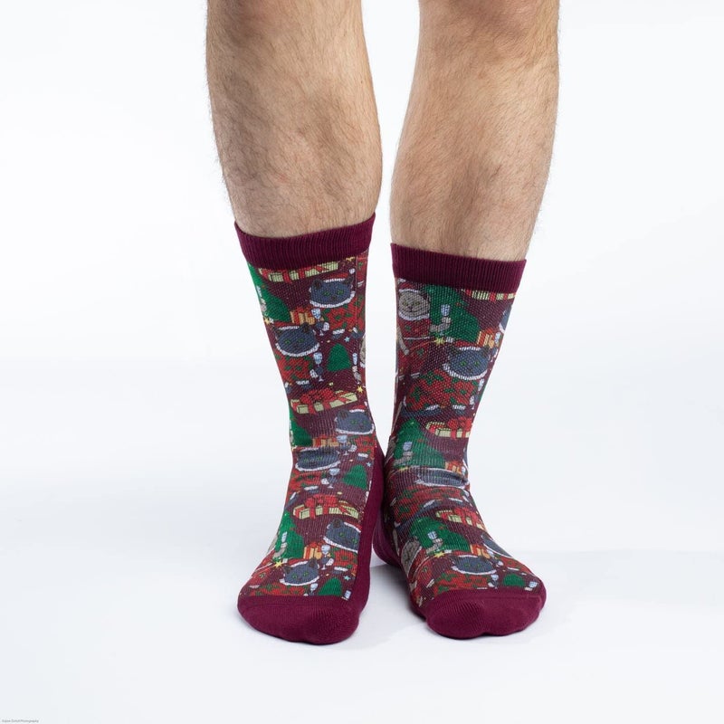 Good Luck Sock Men's Christmas Cats Socks, Adult, Shoe Size 8-13 - Image 3
